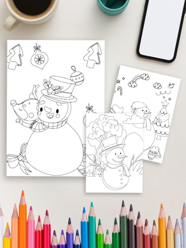 Cozy Winter Moments – 30 Kids Winter Coloring Pages - Image 3